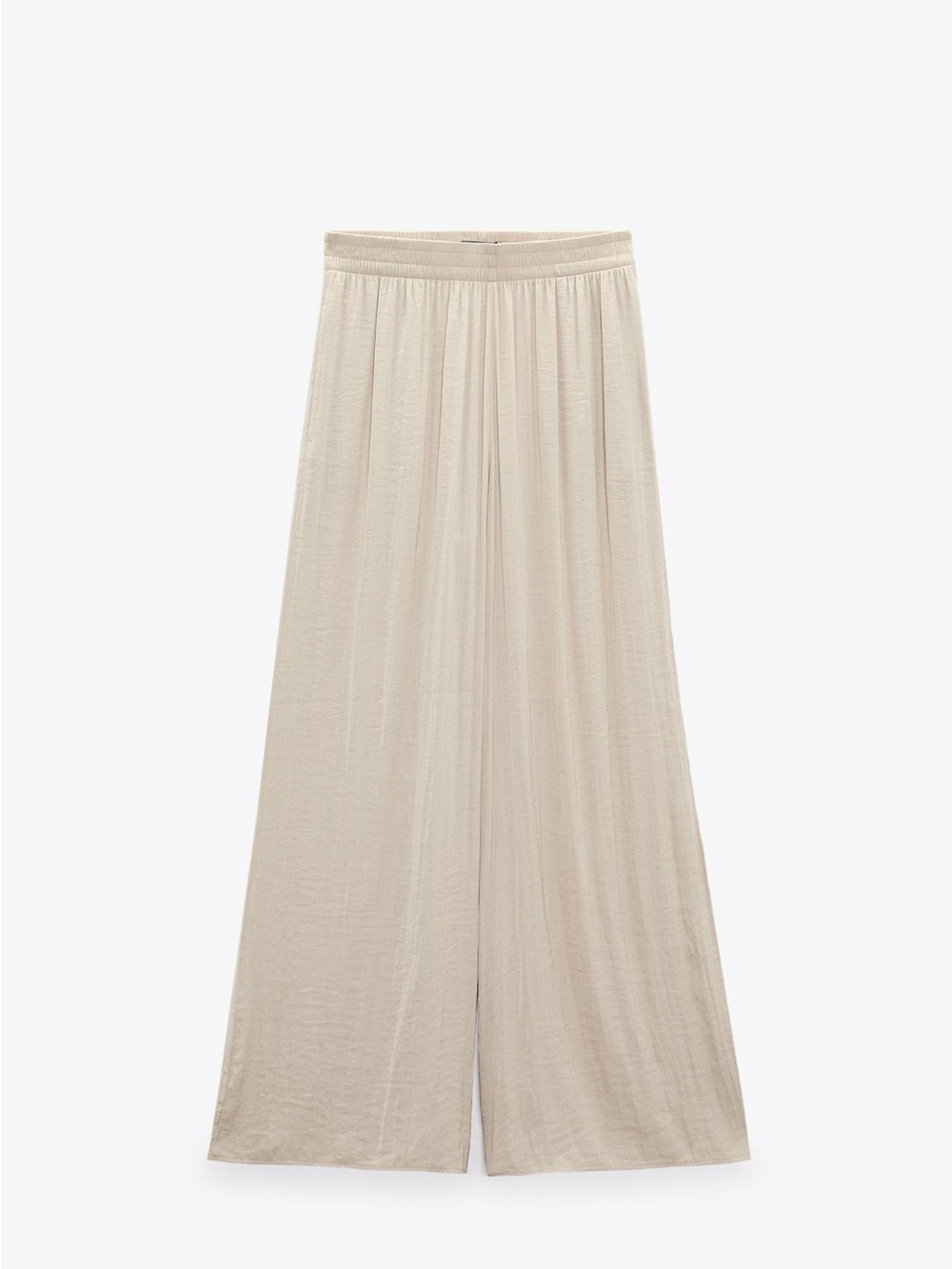 Zara Flowy Wide-Leg Cream Lounge Pants